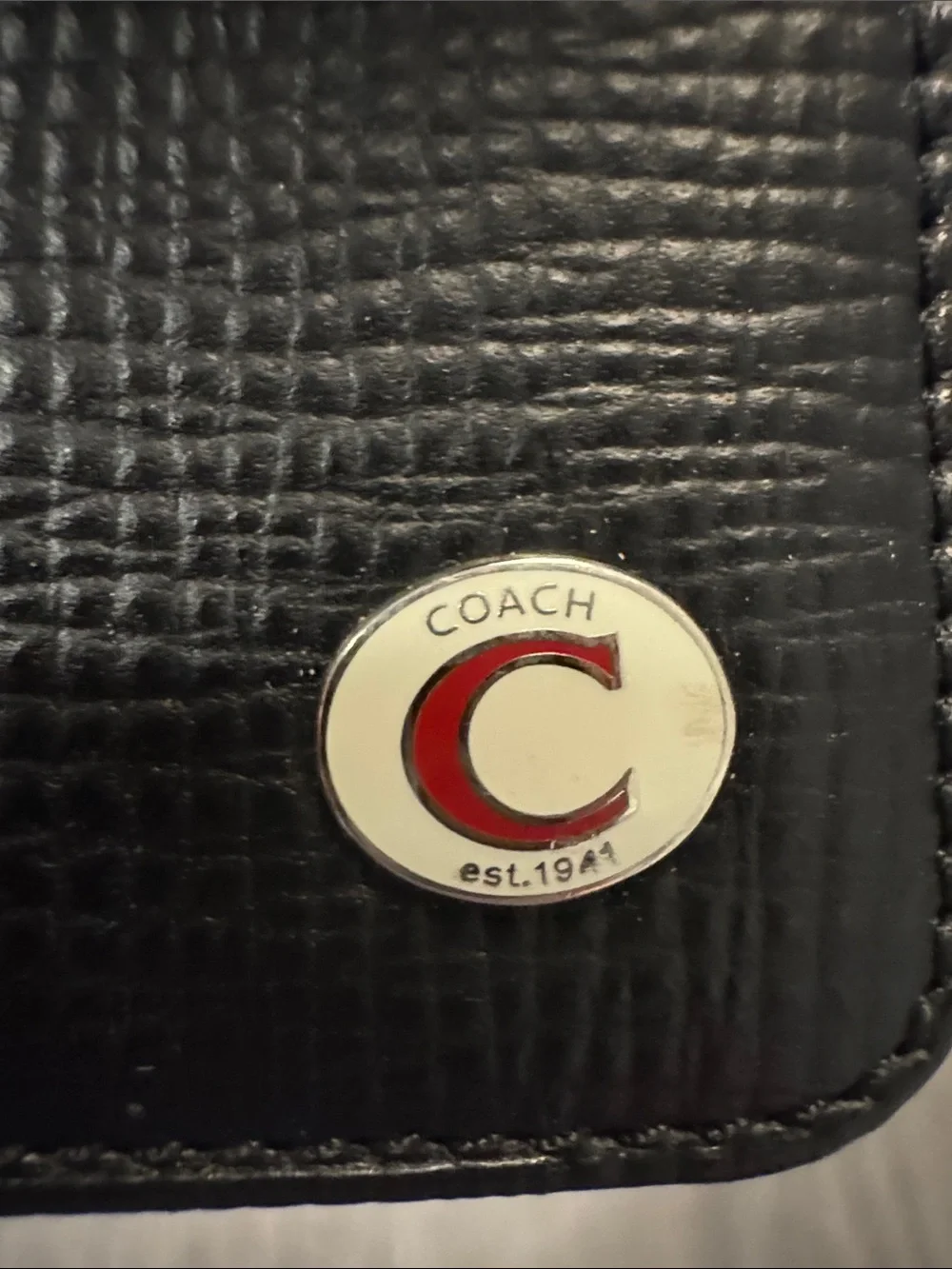 COACH Black Leather Business/Credit Card Holder